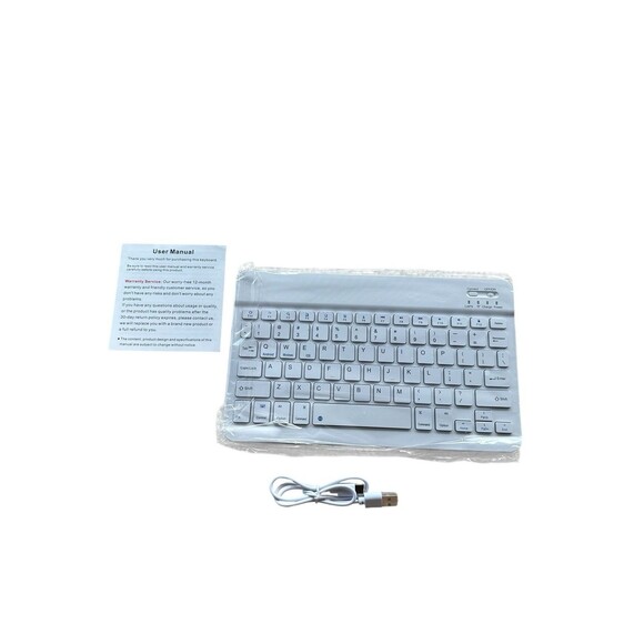 K350 Multi-Device Bluetooth Keyboard Rechargeable White Wireless Ultra Slim - Picture 1 of 6